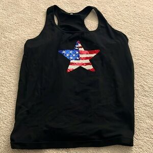 American Flag Star Racerback Tank